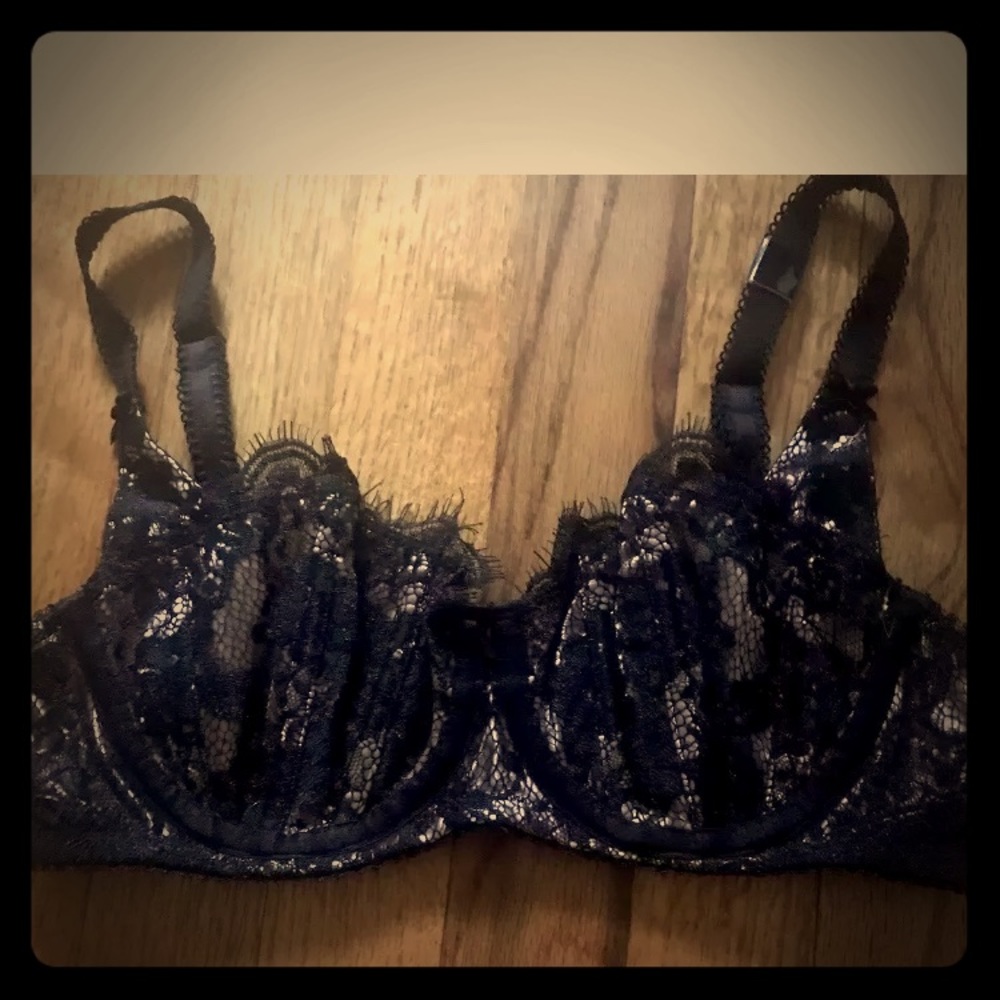 Dita von teese black and beige lace bra